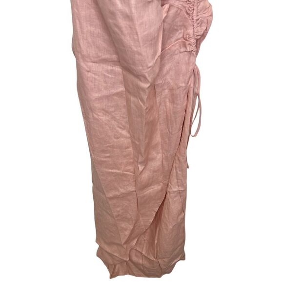 Rumer The Label x Revolve Prima Pink 100% Linen Resortwear LouLou Maxi Dress - Picture 5 of 11